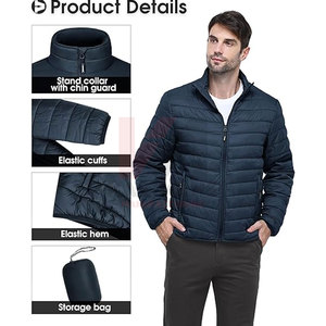 Proveedor a granel Chaquetas acolchadas con aislamiento ligero para hombre Abrigo de senderismo de esquí de invierno Colores y diseños OEM Bordado de pantalla de hojaldre - Product Image 6