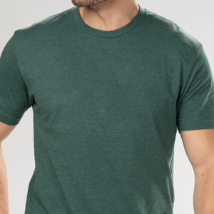 Custom Embroidered Knitted Oversized Contrast Trim Men's <b>Tshirt</b> 65% Cotton 35% <b>Polyester</b> Neck Promotional Eco-Friendly - Product Image 5