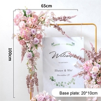 Herfstroze zijden rozen boog bloemendecoratie set afstudeer kledingwinkel etalage bruiloft fotografie