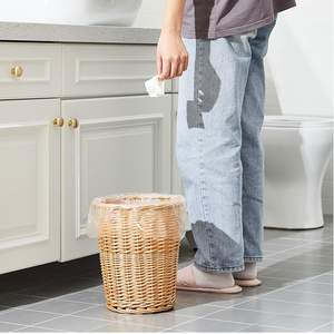 Premium Quality Rattan Dustbin WITH TOP COVER Versatile Use for Bedrooms <b>Offices</b> and Bathrooms Sturdy and Stylish Eco-friendly - Product Image 3