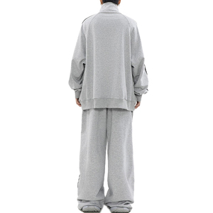 Chándal personalizado para hombre, conjunto de ropa de entrenamiento para correr, pantalones de chándal informales de pierna ancha y sudaderas con capucha, chándal para correr personalizado para hombre - Product Image 2