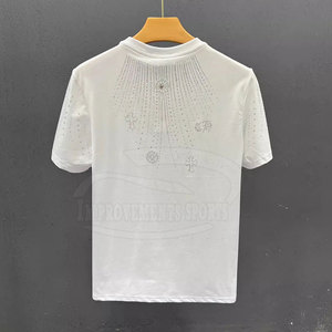 Ropa de moda Último diseño Hombres Rhinestone Camisetas Servicio OEM Personalizado Hombres Rhinestone Camisetas - Product Image 2