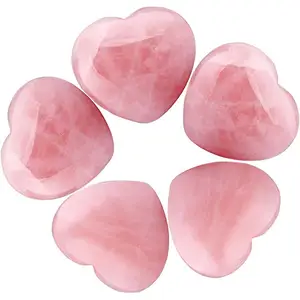 Wholesale High Quality Rose Quartz Heart Gemstone Healing Crystal Stone for Grounding and Meditation