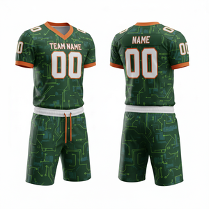 ชุดยูนิฟอร์มอเมริกันฟุตบอลแบบปรับแต่งได้ พร้อมกางเกงขาสั้นและตำแหน่งโลโก้ด้านหน้า - Product Image 6