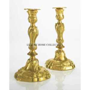 Ensemble de 2 bougeoirs classiques d'intérieur de mariage à la maison de décoration de table antique - Product Image 3