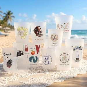Vasos de Plástico Desechables Personalizados de 107 mm, 30/32 oz, Vasos de PET para Bebidas Frías, Té de Burbujas, Jugos, Boba, con Tapas y Pajitas - Product Image 5