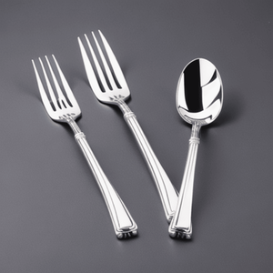 Cubertería de acero con espejo 2025, juego de cubiertos, juego de cubiertos de 24 piezas, estilo clásico, inoxidable sólido, para boda, sostenible, elegante - Product Image 1