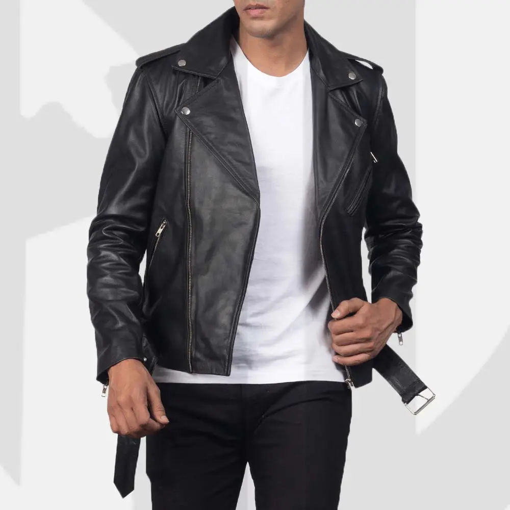 High Quality Men Windproof Leather Jacket  Motor Cycling All Seasons Leather Jacket Men