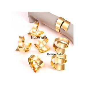 Lot de 8 ronds de serviette design fantaisie avec qualité supérieure Anneaux de serviette utilisés pour les fêtes de mariage pour les meilleures ventes - Product Image 4