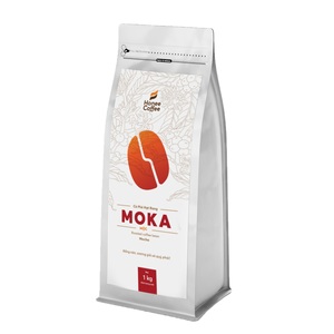 Grains de café torréfiés MOKA de qualité supérieure de la marque Honee Coffee, café Arabica célèbre, torréfaction moyenne 1000 G/sac, bon emballage - Product Image 1