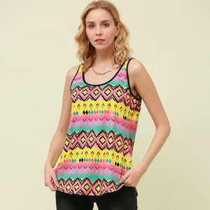 Camiseta sin mangas de talla grande para mujer, superventas personalizada, camiseta sin mangas con cuello redondo de color sólido para mujer - Product Image 2