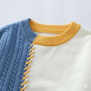 เสื้อสเวตเตอร์ผู้ชายแขนยาว ดีไซน์เอง คุณภาพสูง ผ้าฝ้าย 100% ระบายอากาศ กันลม ทันสมัย สำหรับฤดูใบไม้ร่วง/ฤดูหนาว บุด้วยผ้าขนสัตว์ - Product Image 4