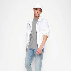 T-shirt personnalisé en mélange de trois tissus gris chiné pour homme, coupe ample, coupe régulière, avec impression de logo de marque, t-shirts personnalisés de couleur - Product Image 4