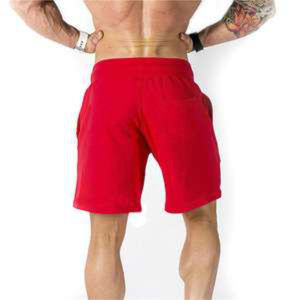 Pantalones cortos para correr de algodón personalizados para hombre, pantalones informales de gimnasio para ejercicio vintage con patrón sólido, poliéster teñido liso - Product Image 6