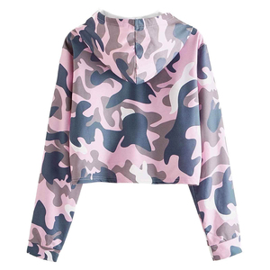 OEM Service Women's Cropped Hoodies Oversize Eco Friendly Outdoor Wear Full <b>Sleeve</b> Winter Warm <b>Lady</b> Cropped Hoodie - Product Image 2