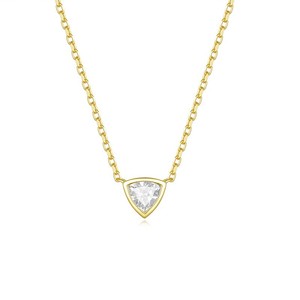 Collier en argent sterling 925 avec pendentif triangle moderne serti de diamants pour femme, idéal pour fiançailles, anniversaire, mariage, fête ou usage quotidien - Product Image 5