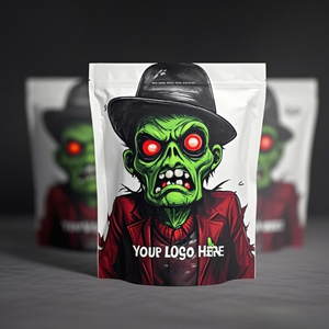 Wholesale Custom Design Foil Resealable Packaging Ziplock Food Zipper Stand up Pouch Aluminum Foil <strong>3</strong>.5G Smell Proof Mylar <strong>Bags</strong> - Product Image 2