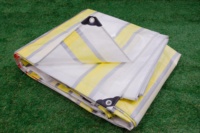 Lona de Polietileno de Grado Industrial con Diseño de Rayas, Impermeable, para Protección en Exteriores, Servicio de Corte, Tamaños y Grosor Personalizables