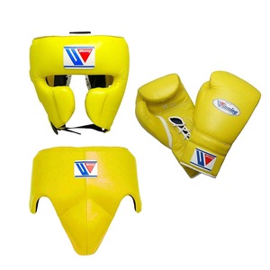 Fabricant professionnel de matériel d'entraînement de boxe, ensembles de sparring personnalisés avec logo, équipement d'entraînement MMA, kickboxing, équipement de protection jaune - Product Image 1