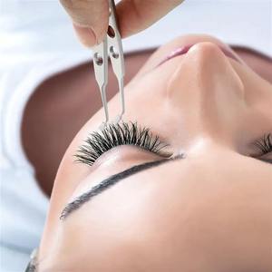 Pinzas de Cejas Curvas de Acero Inoxidable Personalizadas, Ligeras, para Maquillaje, Belleza y Salud - Product Image 2