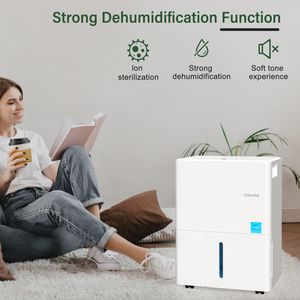 โคเบคทัล 1500 ตร.ม. เครื่องลดความชื้นอัจฉริยะ Ft. Energy Star เงียบสำหรับบ้าน พื้นที่คลานงอได้ ใช้ไฟฟ้า น้ำยา R410A R290 แบบพกพา สำหรับรถบ้าน มาตรฐาน ROHS ผลิตจากพลาสติก - Product Image 6