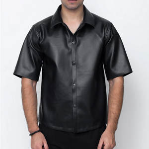Nueva llegada de la camisa de cuero de los hombres de estilo vintage de la mejor calidad de hombro de la gota de gran tamaño de diseño último para Tallas grandes - Product Image 1