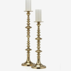 Cast Aluminium Pillar Candle Holder Gold for Home Wedding Event Tabletop Lighting Decoration Candle Stand - Product Image 6