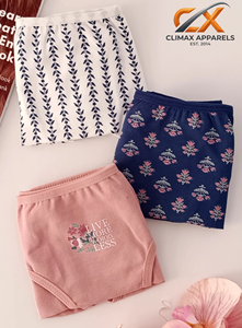 Culottes en coton à imprimé floral pour femmes, taille mi-haute, grandes tailles, respirantes, tricotées, lavables en machine, vente directe en gros - Product Image 5
