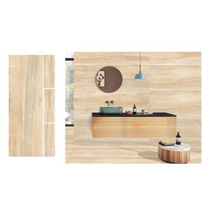 Carrelage de bois en porcelaine mat rustique en céramique brune antidérapante moderne pour le salon - Product Image 3