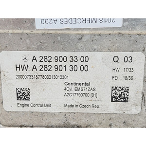 CENTRALINA MOTORE ECU MERCEDES Classe A Serie (W177) A2829003300 CONTINENTAL 282914 benzina 1332 (18>) - Product Image 3