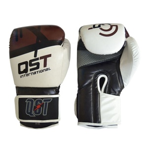Guantes de Boxeo de Piel de Vacuno de Alta Calidad QST, Guantes de Entrenamiento Profesional para Combate, Uso Universal, Logotipo Personalizado - Product Image 1