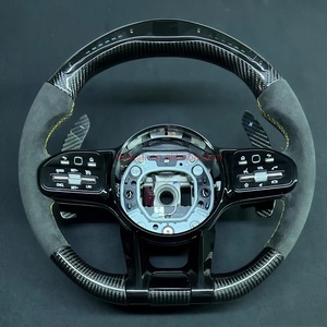 Boutons DOS OLED et poignées complètes en Alcantara <span class=keywords><strong>Volant</strong></span> pour Mercedes <span class=keywords><strong>AMG</strong></span> W205 W212 W213 X217 W217 Classe W221 W222 S63 <span class=keywords><strong>CLA</strong></span> GLE - Product Image 5