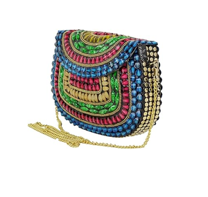 Handmade Elegant Designer Crafts Metal <b>Handbag</b> Best Gifts Used Metal Bag with Long Chain <b>Wedding</b> <b>Guest</b> <b>Handbag</b> - Product Image 1