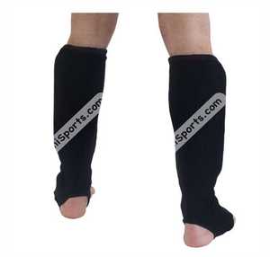 Último diseño Color blanco Acolchado de espuma Espinillera elástica Karate Boxeo Empeine con su logotipo Protección de cuero Espinillera - Product Image 6