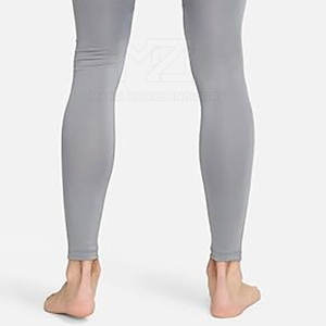 Legging de compression taille haute amincissant avec logo personnalisé pour homme – Vêtement de fitness moulant - Product Image 2