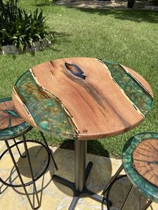 FINI APPORTER et BOIS Meilleure qualité Meubles de maison de luxe en bois de noyer massif Restaurant Salle à manger Café Rivière Cuisine Époxy - Product Image 3