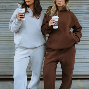 Custom Women Tracksuit <b>Baggy</b> Hoodies and Tech Fleece Pants Long Sleeve Sport Sweater <b>Jumpers</b> Womens Sweatsuits - Product Image 3