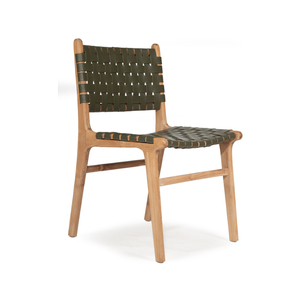 Solid <b>Wood</b> <b>Garden</b> <b>Chair</b> Woven Seat Dining Side <b>Chair</b> Natural Color Outdoor Furniture Minimalist Design Patio - Product Image 4