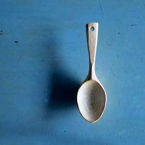 SOUPS Juego de utensilios de cocina de madera de teca natural o acacia con soporte para cuchara Juego de cucharas de cocina de madera y soporte para utensilios - Product Image 3