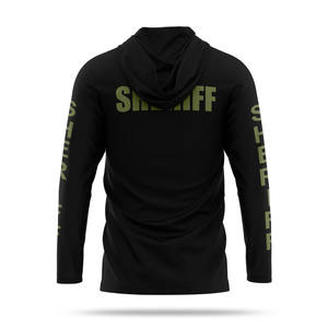 Venta al por mayor 92% poliéster 8% Spandex fresco manga larga hombres Uv pesca camisa con Capucha ligera bloqueador de sol jóvenes niños sudaderas con capucha - Product Image 2