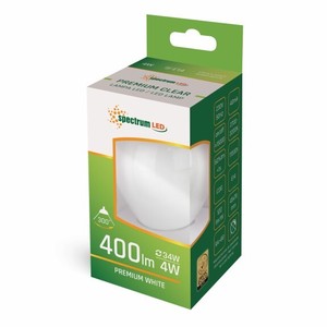 Lampada sferica in cristallo LED opaca E27 4W 4000K 410Lm (Spectrum WOJ+14337) - Product Image 1
