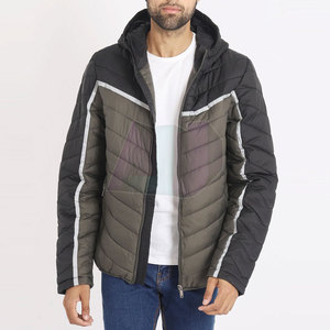 Chaqueta de Invierno para Hombre, Estilo Nuevo, con Diseño Moderno, Cortavientos, Transpirable, Aislante, con Capucha y Logotipo Frontal, Nailon/Poliéster - Product Image 1