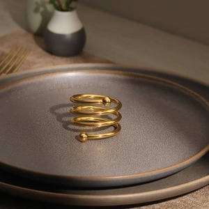 Anneaux de serviette de couleur or, design personnalisé, vente en gros d'usine, fabricant indien - Product Image 3