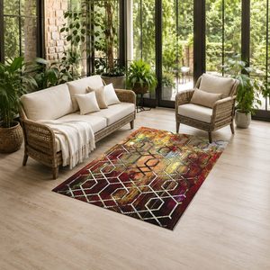 <b>RUGS</b> DEPOT LXDP-0330 Wholesale Red Burgundy Minimalist Designer Digital Printed Machine Washable Chenille Area <b>Rug</b> <b>Non</b> <b>Slip</b> - Product Image 6