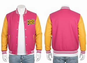 Hot Selling Custom-Made Black Woolen Stand Varsity <b>Jacket</b> Men Plus Size Winter <b>Red</b> Stripe Design 100% High Quality Woven Front - Product Image 6