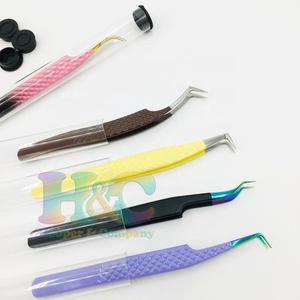 Customizable <b>Plastic</b> Tube Eyelash Tweezer Sustainable Laser Logo Packaging HOOPER COMPANY HAC-<b>BOX</b>-007 False Lash Makeup Tools - Product Image 3