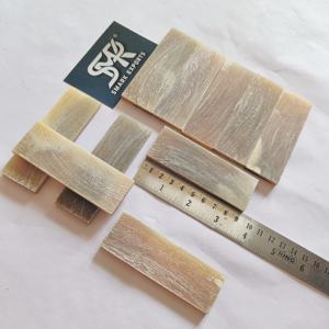 Manches de couteau en corne de bœuf fabriquées à la main, qualité supérieure, écologiques, lisses, durables, blancs pour la fabrication de couteaux personnalisés, art - Product Image 4