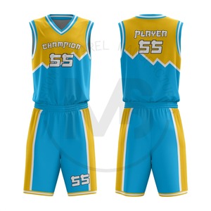 Custom Men's Basketball Uniform Set Breathable Quick-Dry Reversible Jersey and Shorts Printed for Team Sports Competition Wear - Product Image 5