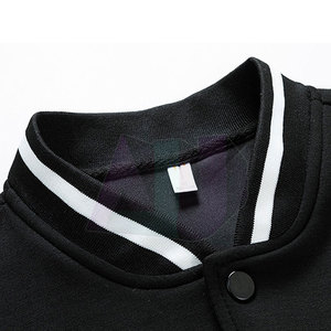 Chaqueta Varsity con Cuello Alto y Logotipo Frontal para Hombre, MOQ Bajo, Mezcla de Algodón Transpirable y Ecológica, Estilo Casual de Invierno - Product Image 3