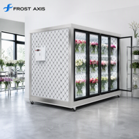 Chambre froide vitrée automatique grande capacité avec moteur Sanyo/Copeland pour magasins de proximité et vente au détail d'alimentation